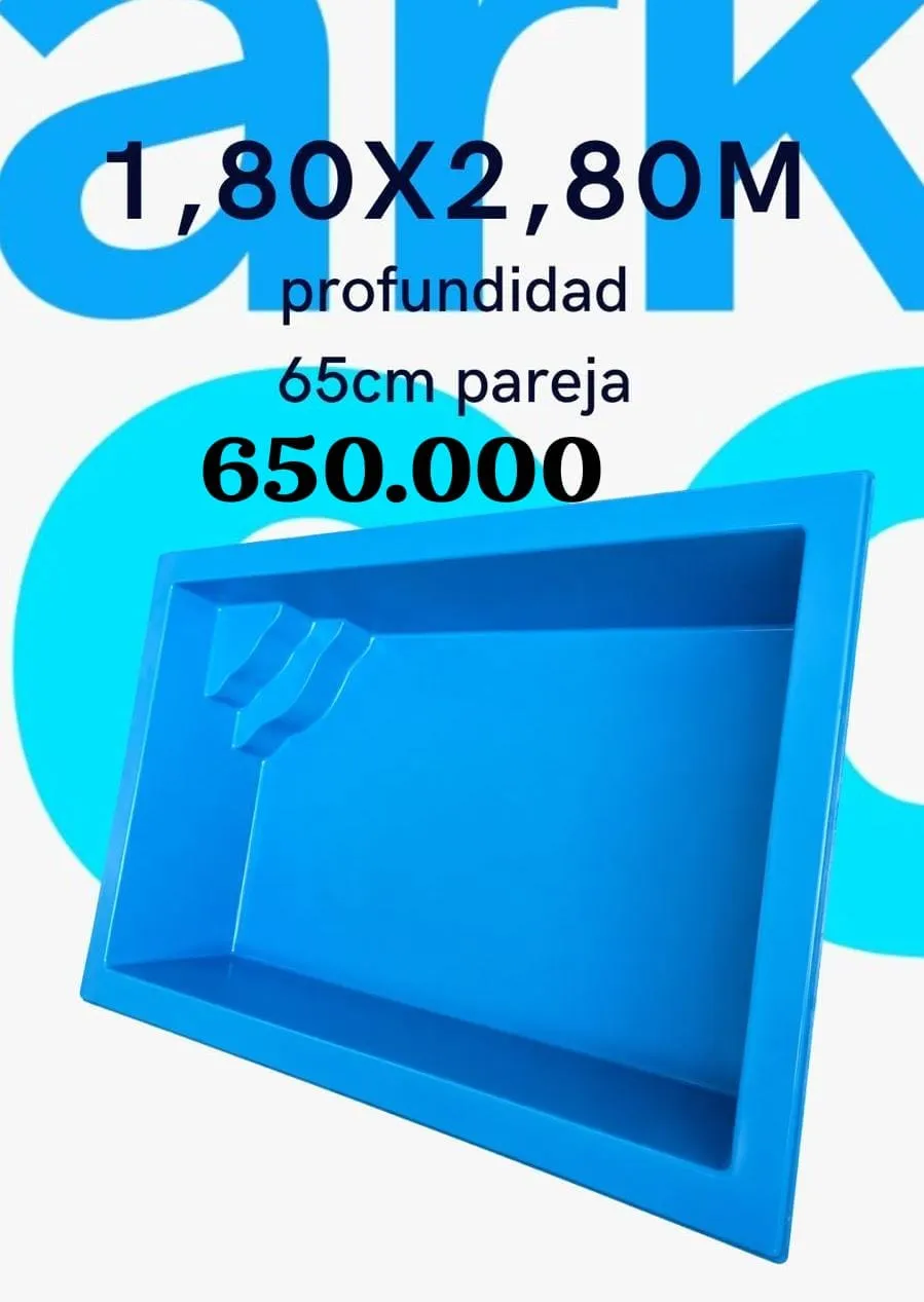 Piscina compacta de fibra de 1,80 por 2,80 metros para dos personas